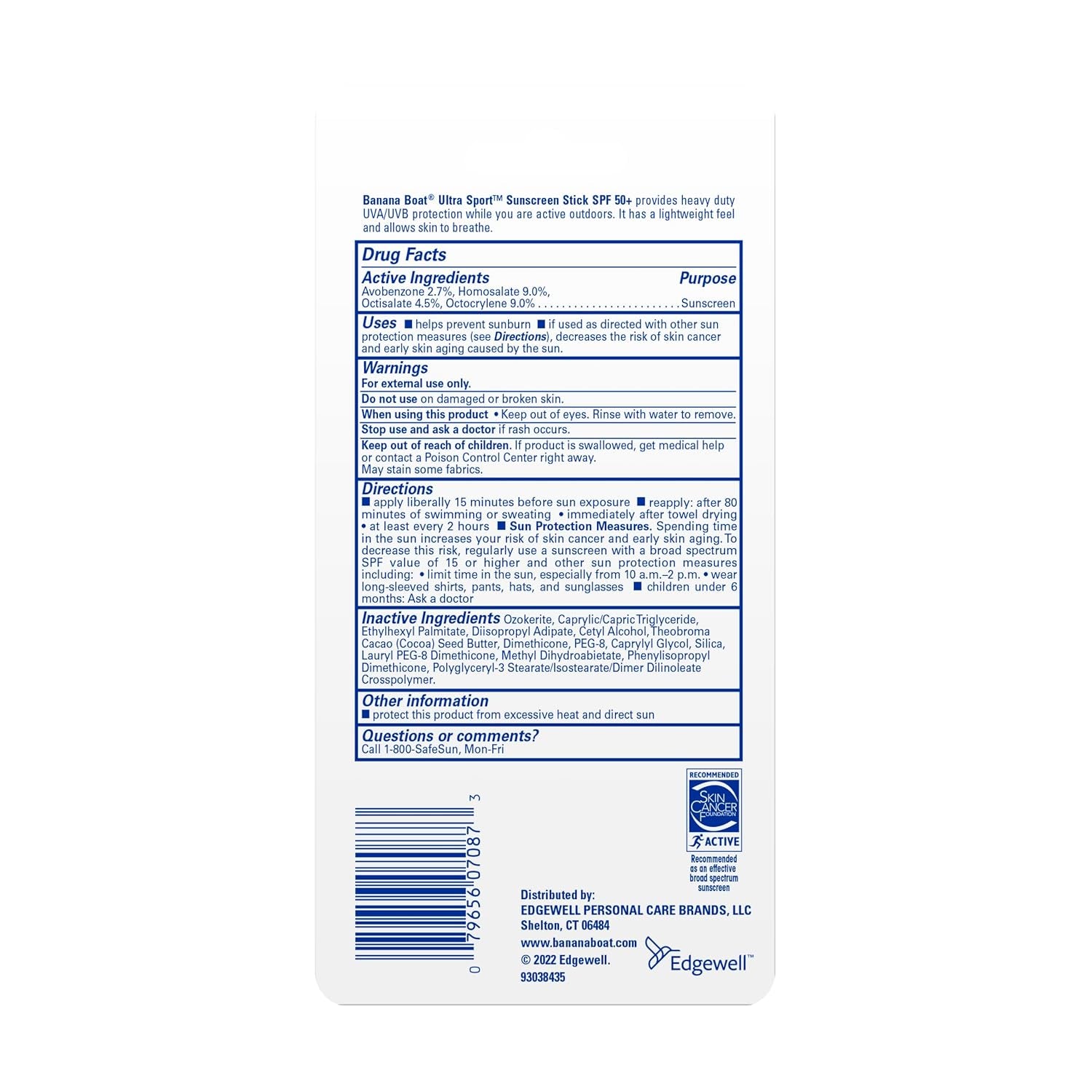 Sport SPF 50 Sunscreen Stick, 1.5 Oz