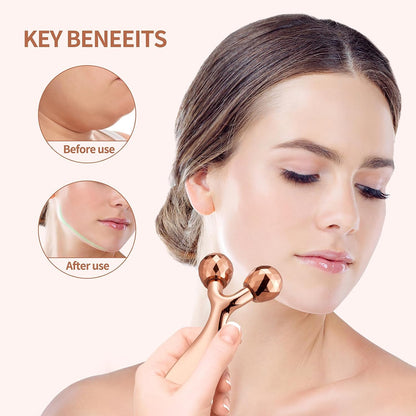3D Face Roller for Face, Neck & Eyes, Facial Massage Tool