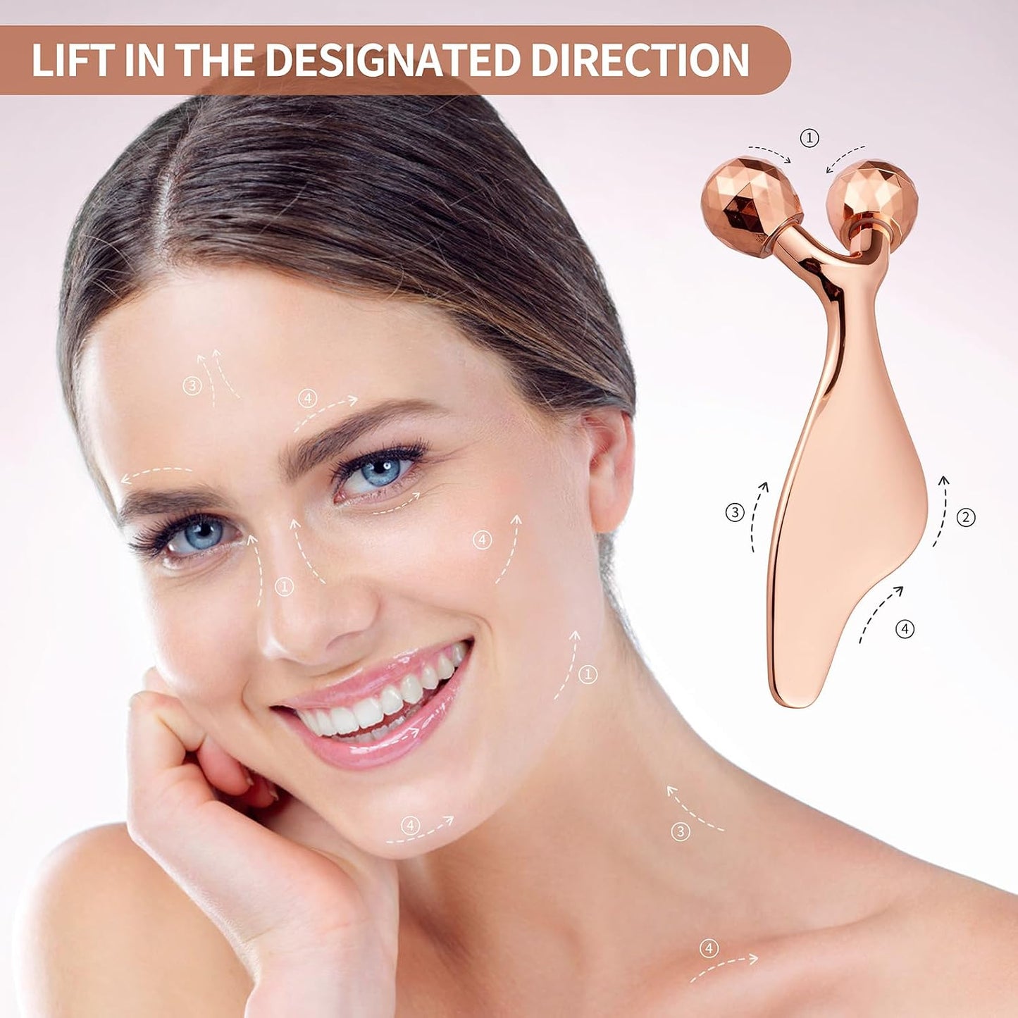 3D Face Roller for Face, Neck & Eyes, Facial Massage Tool